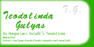 teodolinda gulyas business card